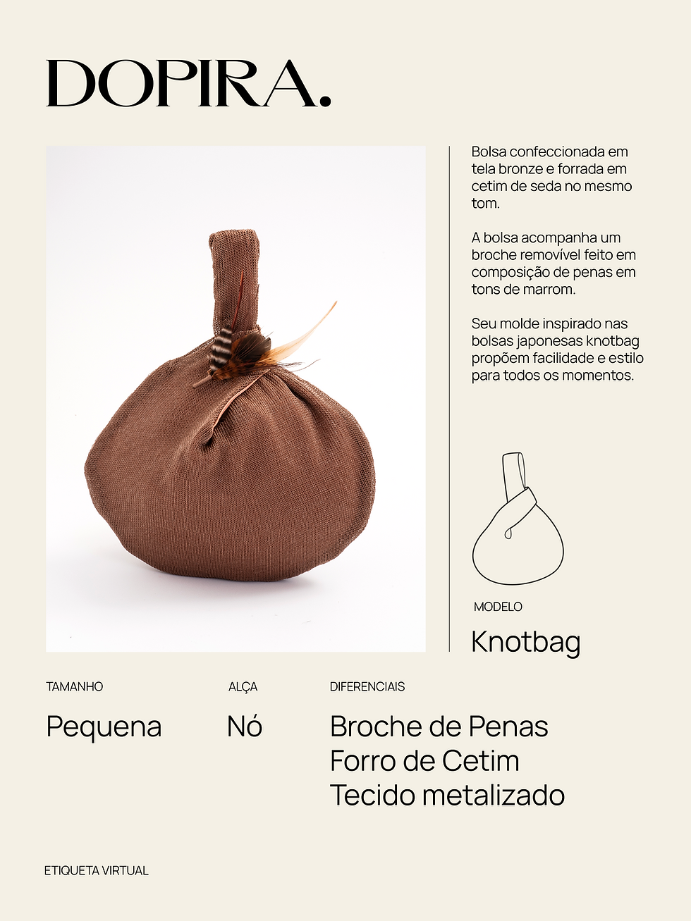 Miniatura: Bolsa Dopira Pequena Knot bag