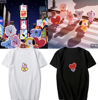 BTS BT21 TShirt BLACK