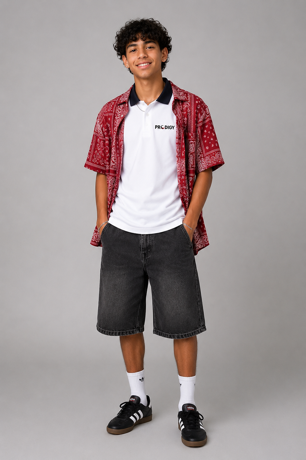 Thumbnail: Sickle Cell Prodigy™ Contrast Collar Raglan Polo Shirt (Unisex)