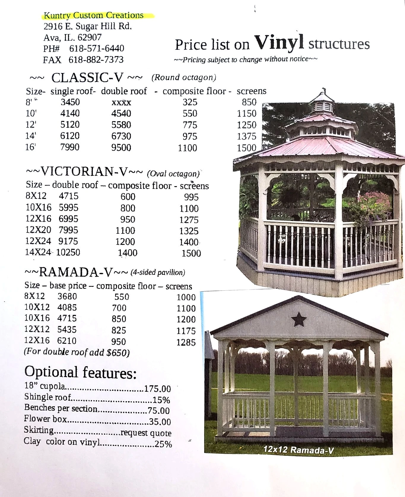 sun vue outdoor living furniture on Kuntry Custom Creations Gazebos Poorboyportablebuild
