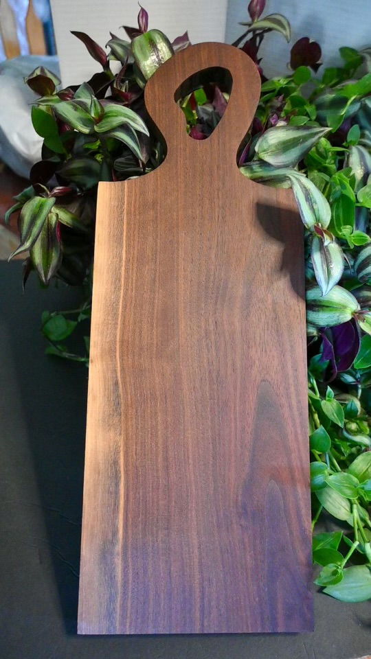 Thumbnail: Solid Black Walnut Serving Tray with handle