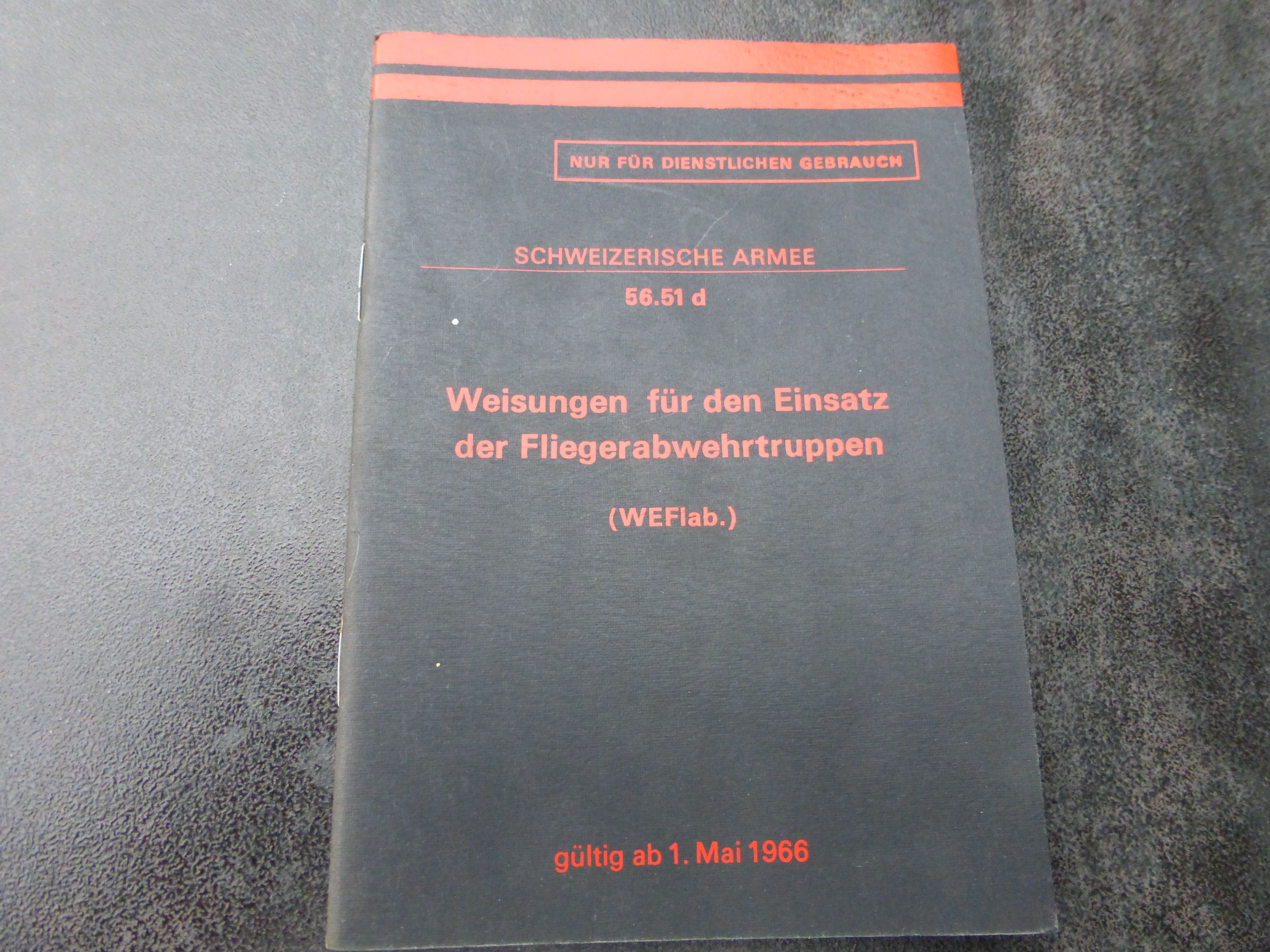 Reglement Schweizer Armee  WEFlab