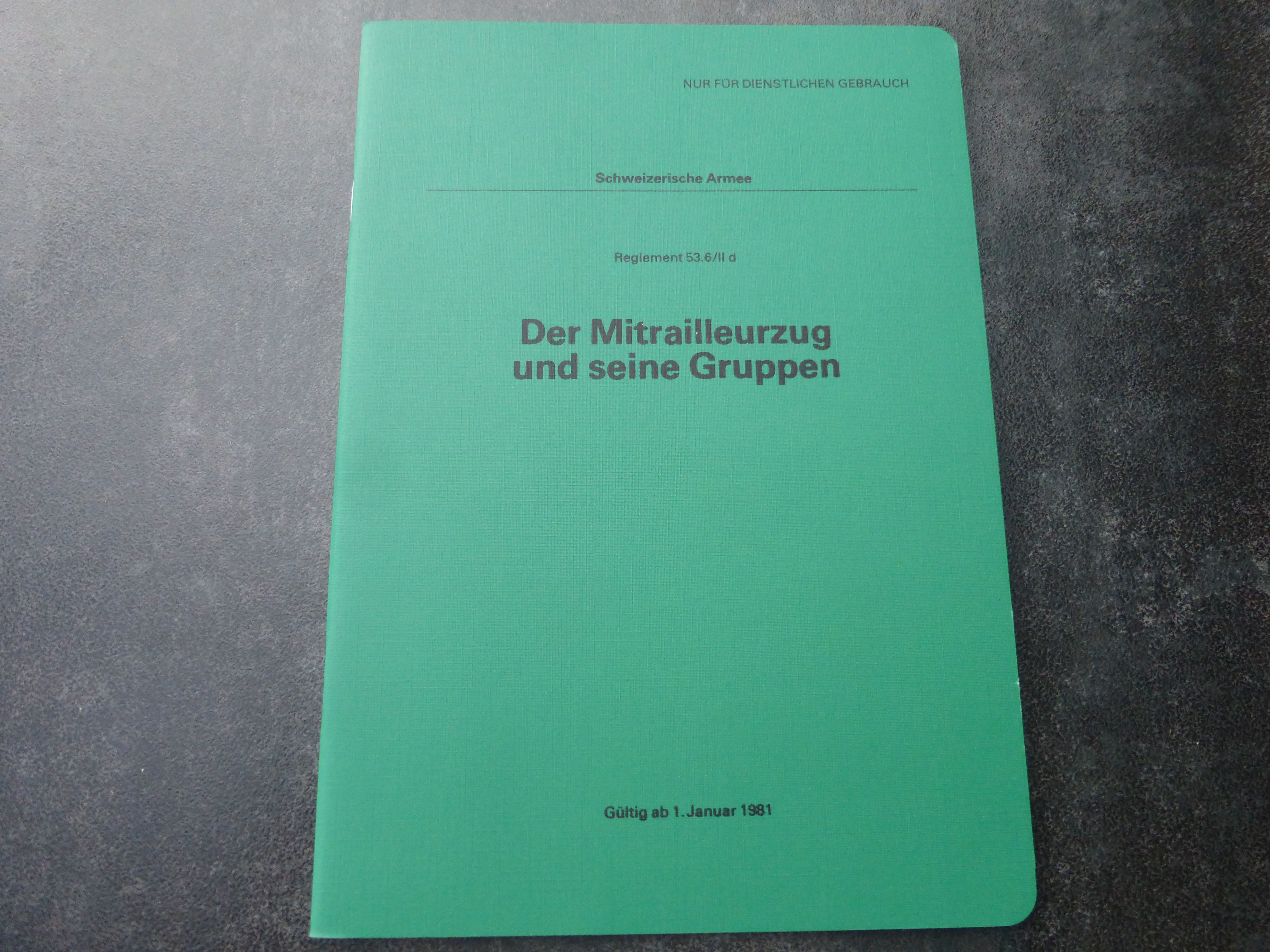 Der Mitrailleurzug und seine Gruppen