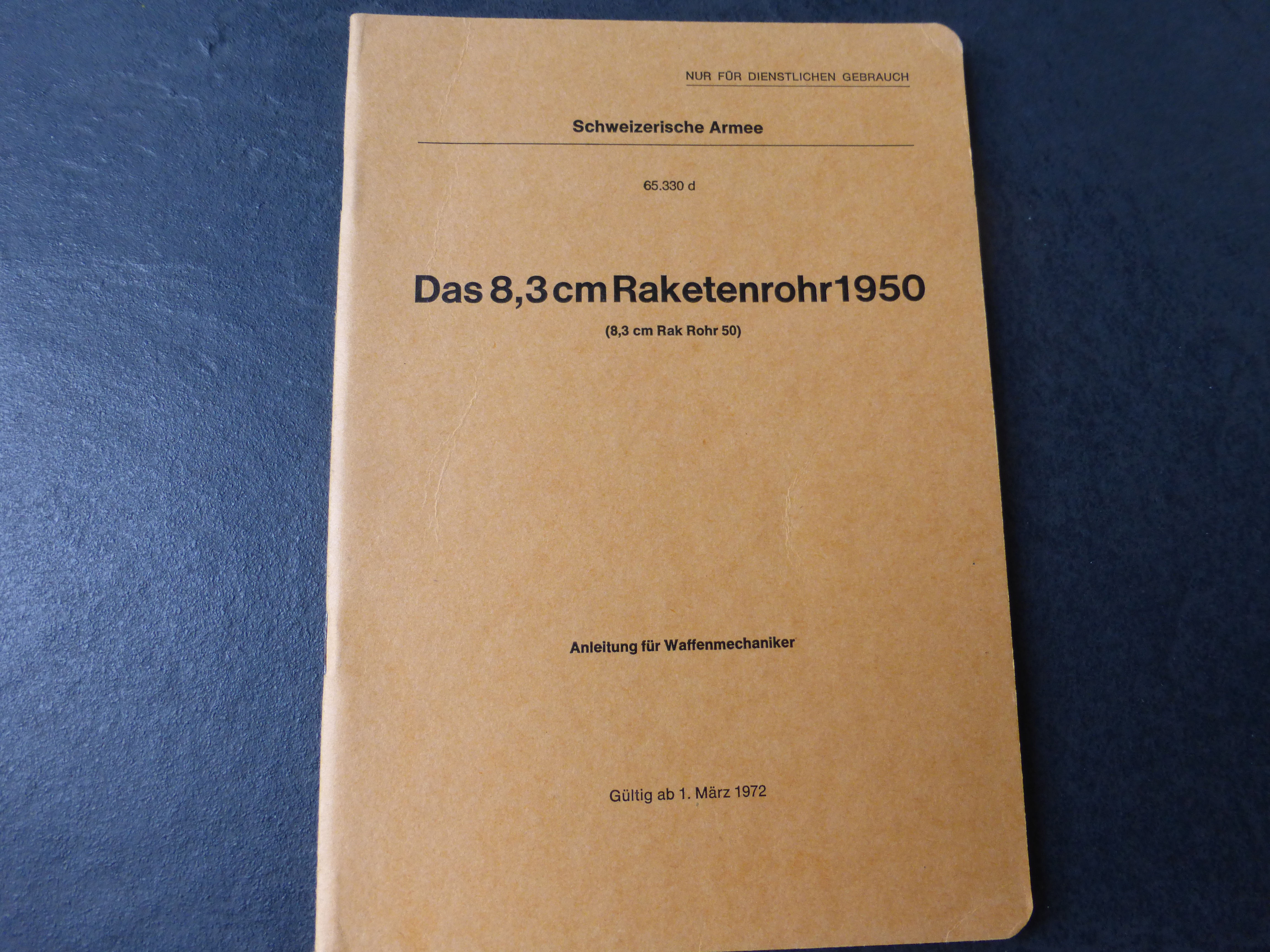 Das 8,3 cm Raketenrohr 1950 Anleitung für Waffenmechaniker