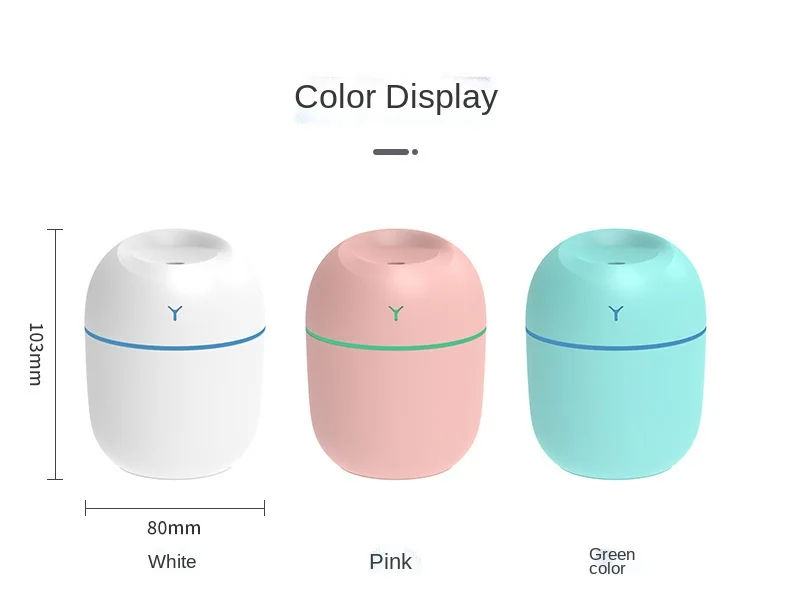Thumbnail: Portable Ultrasonic Humidifier USB Aroma Essential Oil Diffuser LED