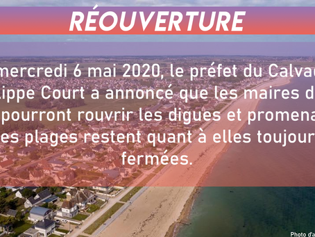 Réouverture des digues et promenades