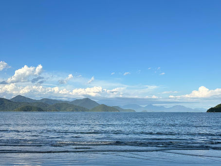 Orla da praia do Itaguá, Ubatuba, SP