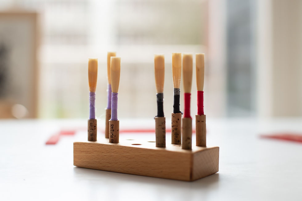 Thumbnail: Drying Board LM, For 10 Oboe Reeds, Maple Wood