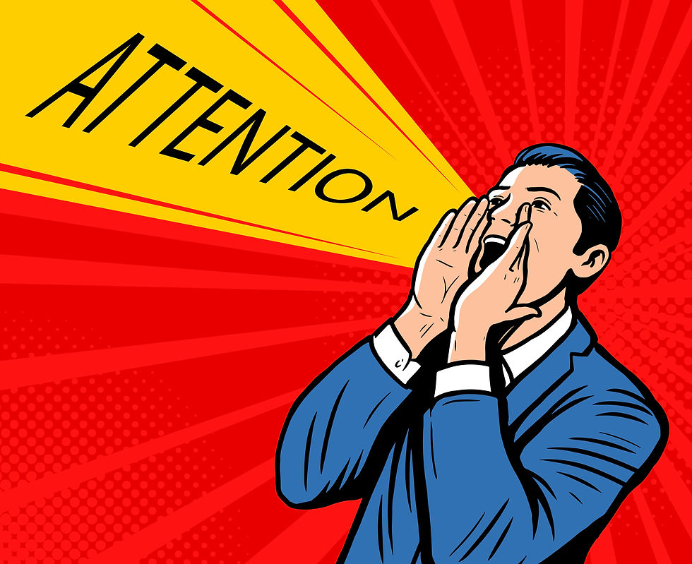 Alt image: Man shouting “NEW REWRITE BLOG POST!” to grab attention, promoting a new career and job-search blog.