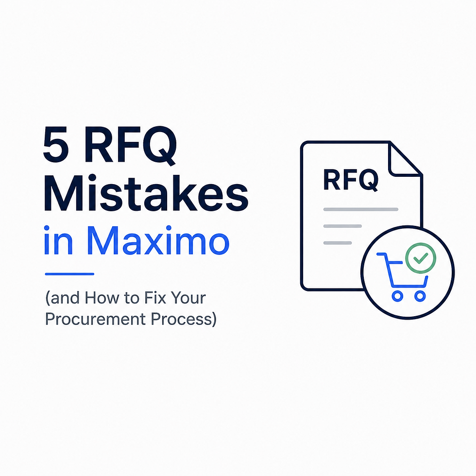 5 RFQ mistakes in Maximo showing common procurement issues and how to improve the RFQ process