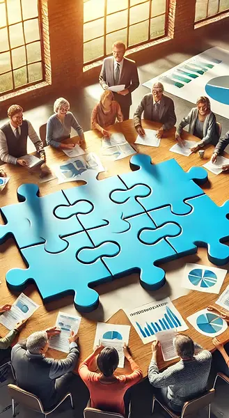 Group of residents making compromises to solve larger issues