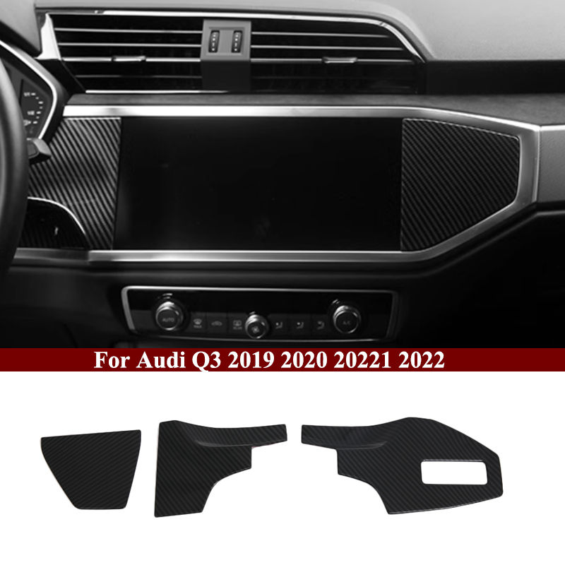 Carbon Fiber Style Car Accessories Fit For AUDI Q3 2019 2020 Car Dashboard Decor