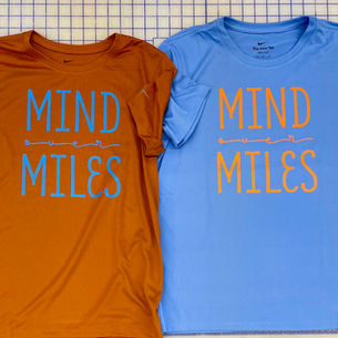 Custom t-shirt with vinyl lettering.