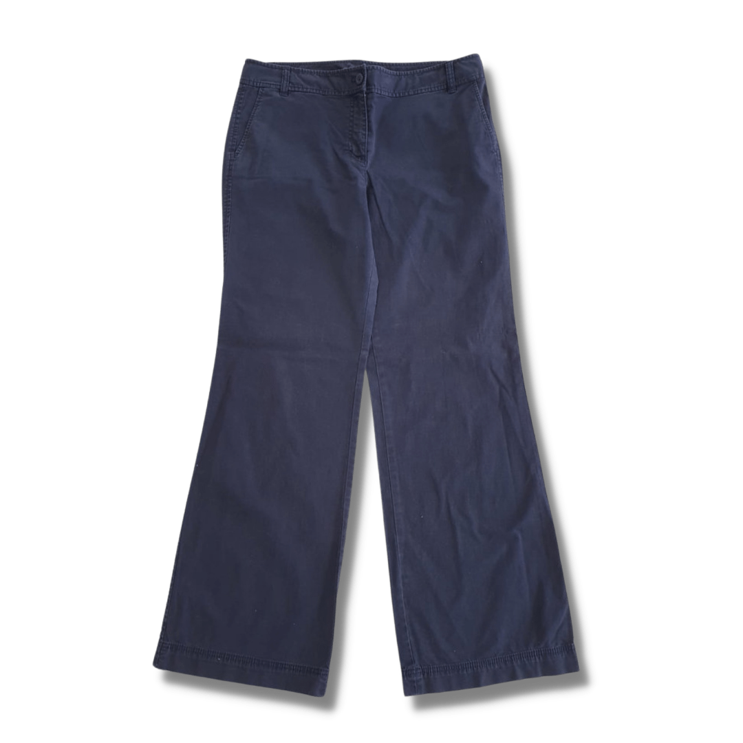 Signature Chinos navy wide bootcut chinos. Uk 14
