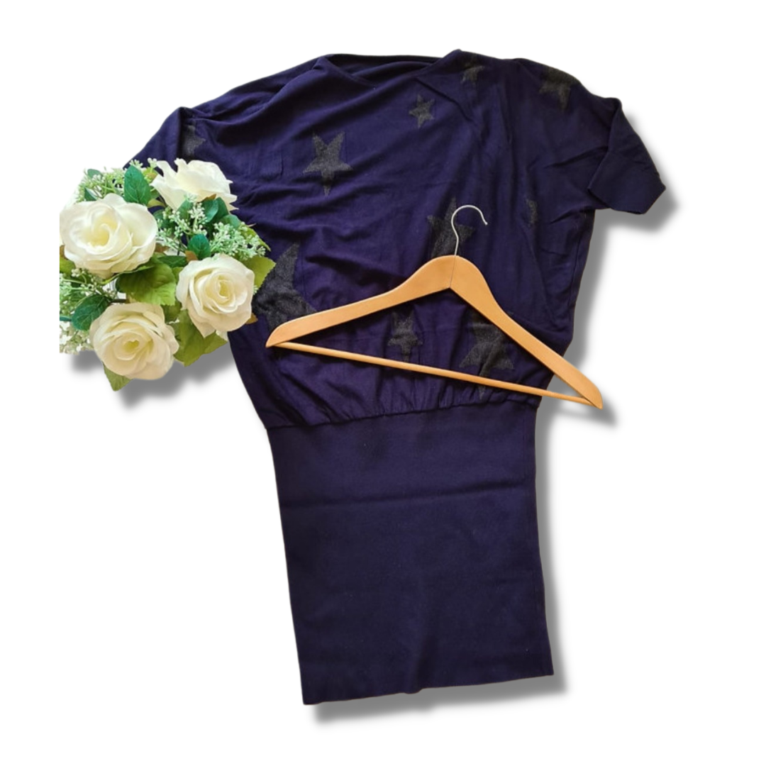 Phase Eight navy star jumper dress. Uk8