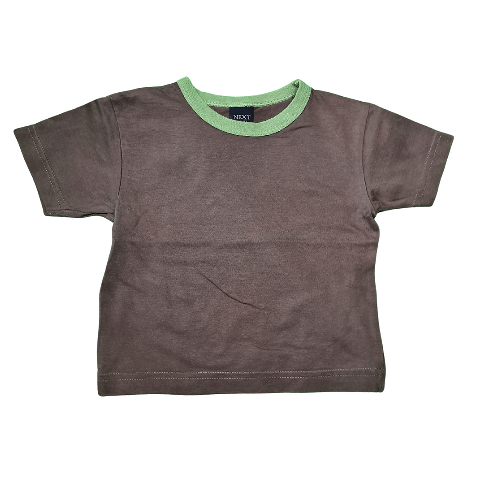 Next brown tee. Size 6-9 months.