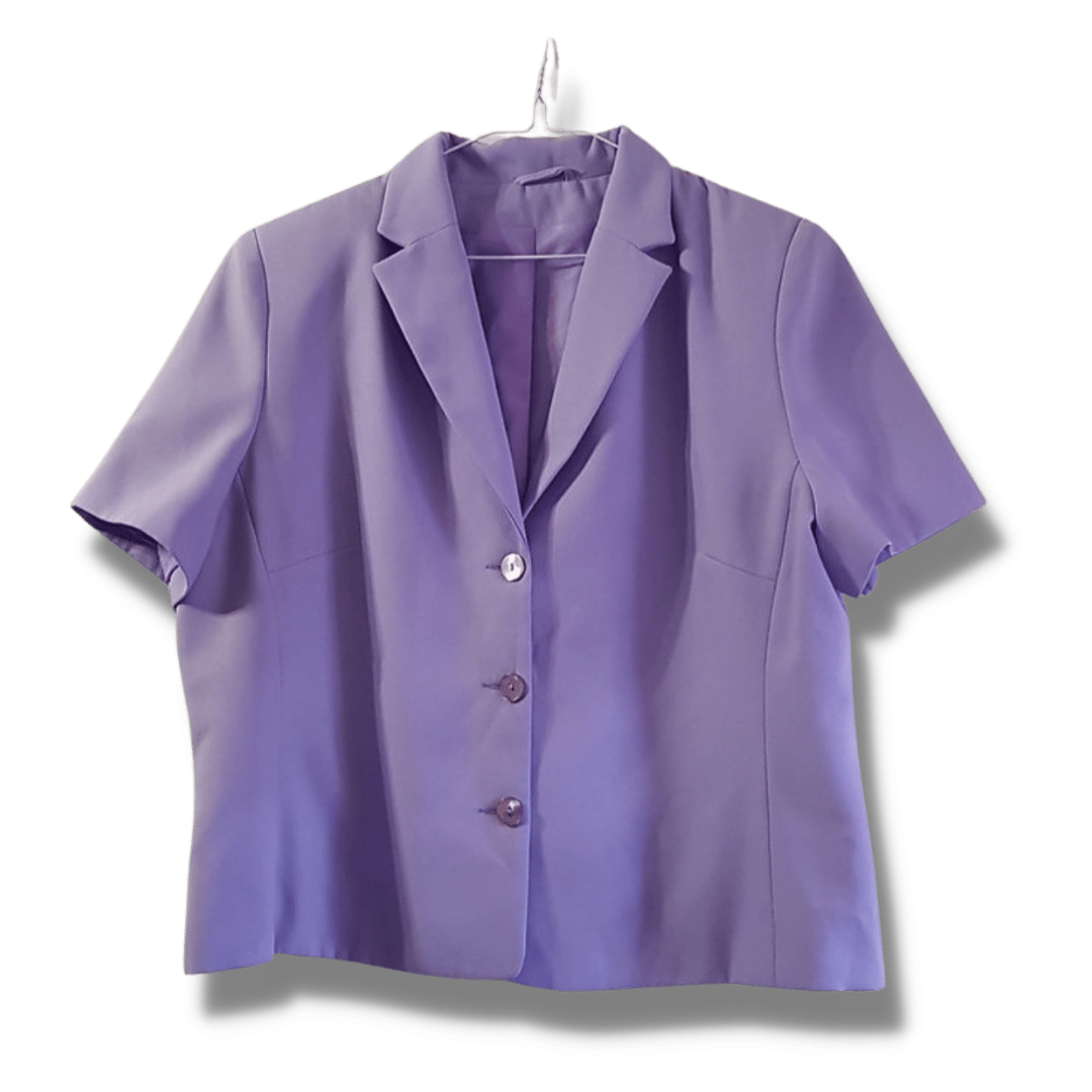 Dorothy Perkins. Purple blazer with padded shoulders. Uk20.