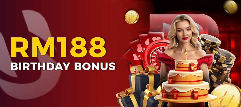 UBet RM188 Birthday Bonus Promotion Banner for Members