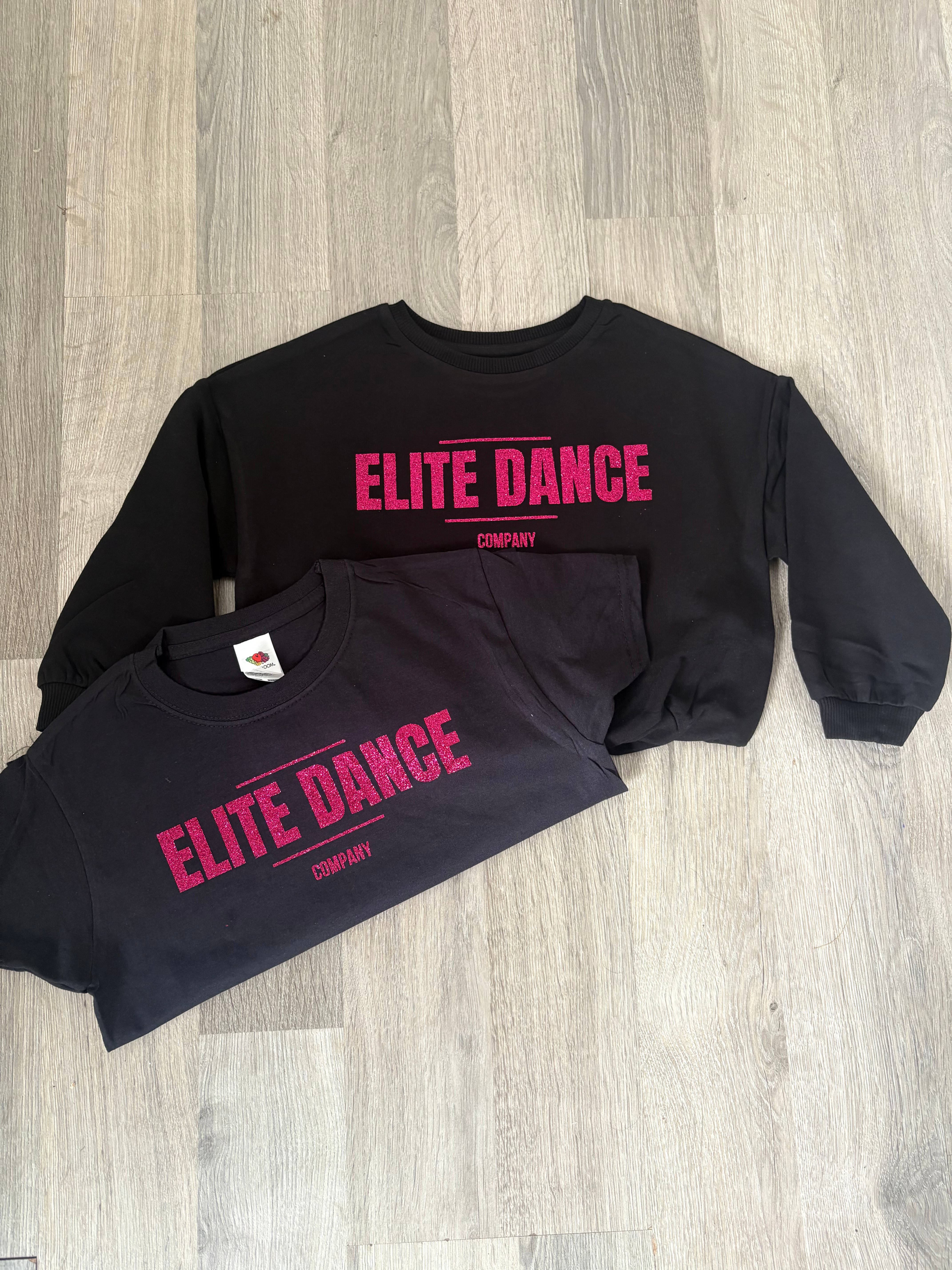 Cropped sparkly pink writing jumper