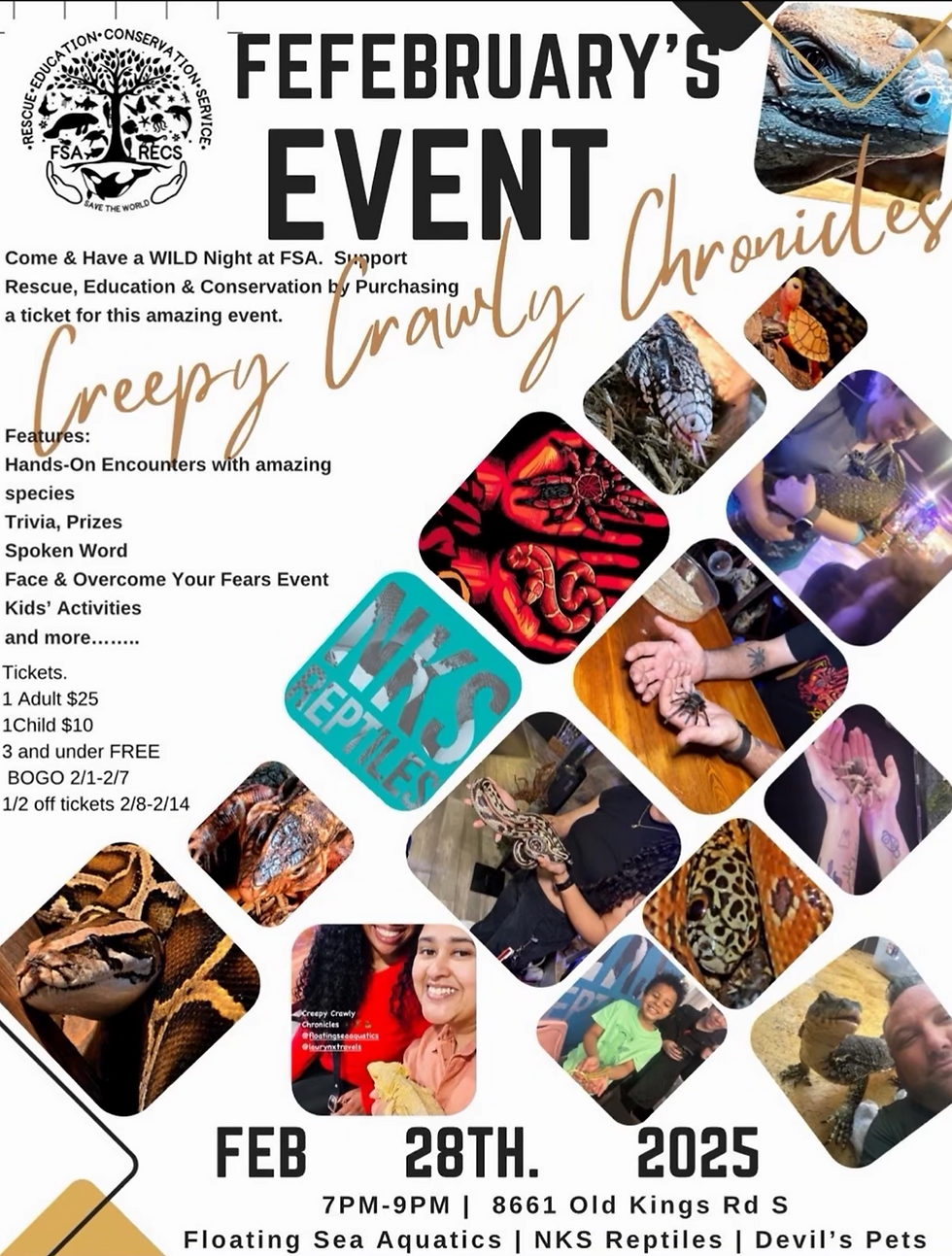 Creepy Crawly Chronicles February Event