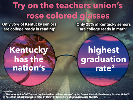 Try on the teachers union's rose colored glasses