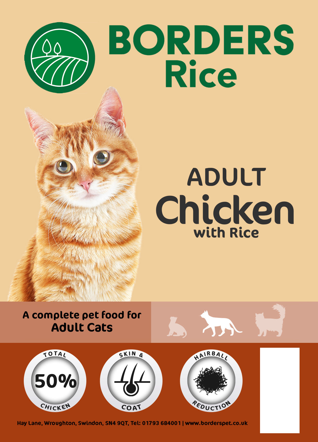 Rice Adult Cat Dry Food Chicken