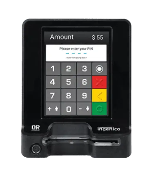 Ingenico Self 5000 provides a beautiful touch screen and customers can securely enter their PIN for their purchases.