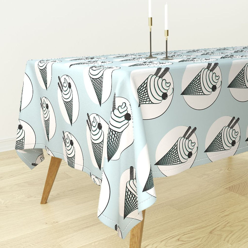 ice BANTAM RECTANGULAR TABLECLOTH