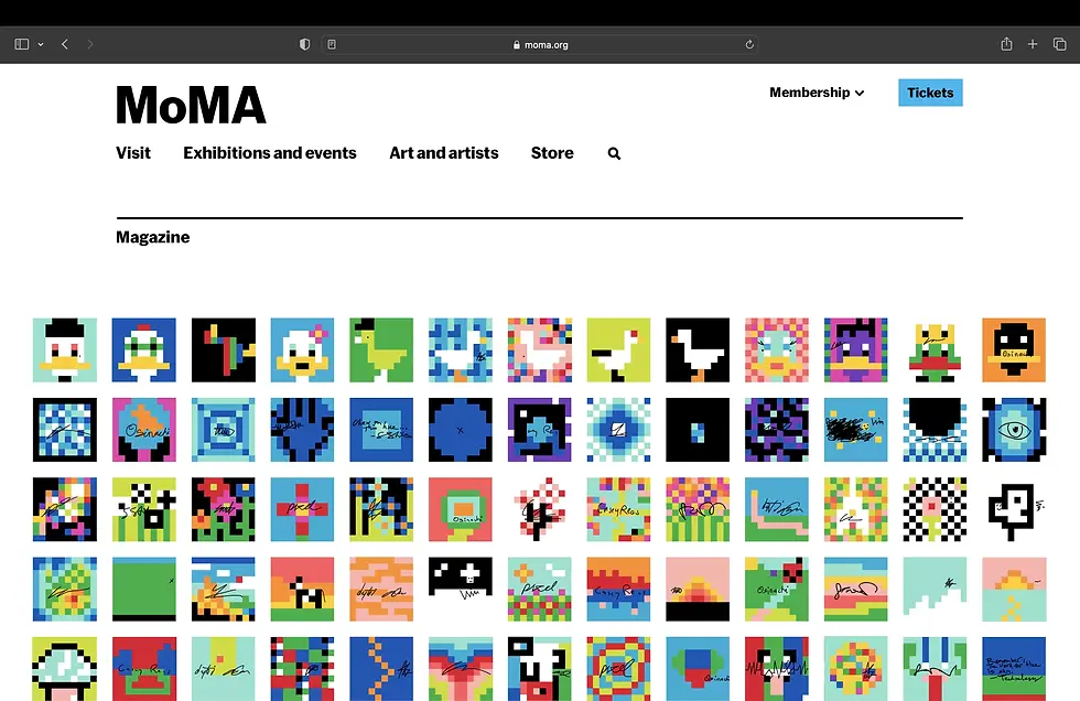 Museum of Modern Art Postcard Project on blockchain