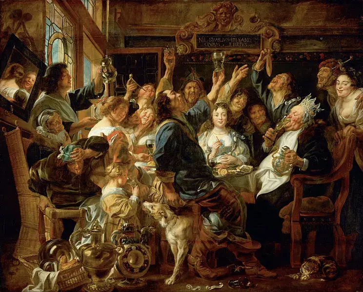 “The Bean King” by Jacob Jordaens, 1638