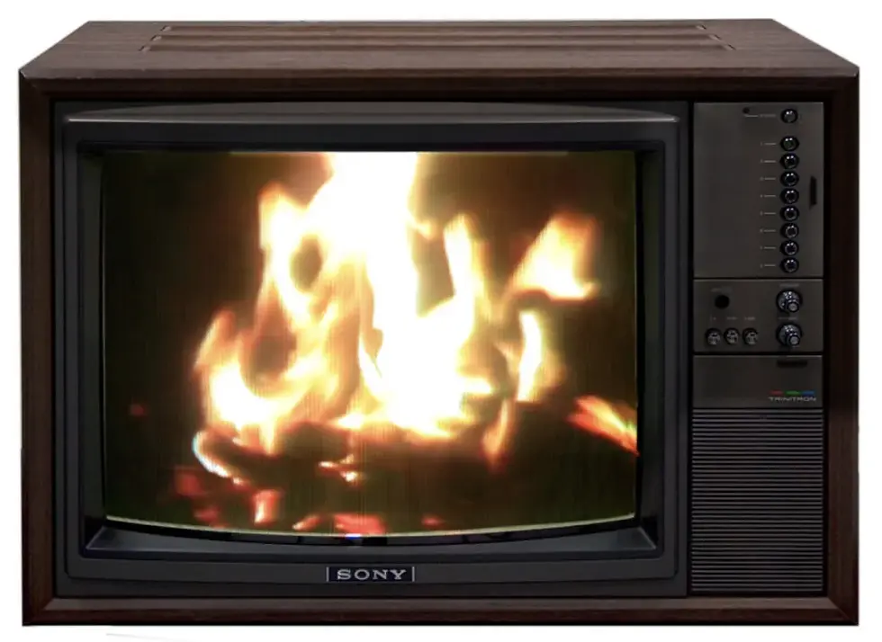 Jan Dibbets, “TV as a fireplace”