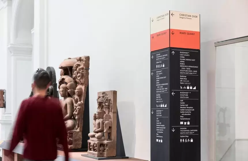 V&A Way finding signage. Image: D&AD