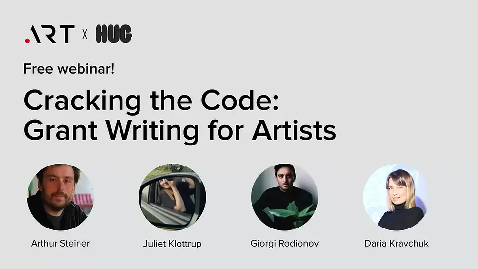 .ART provides EXCLUSIVE webinars for domain users, such as an upcoming webinar on grant writing