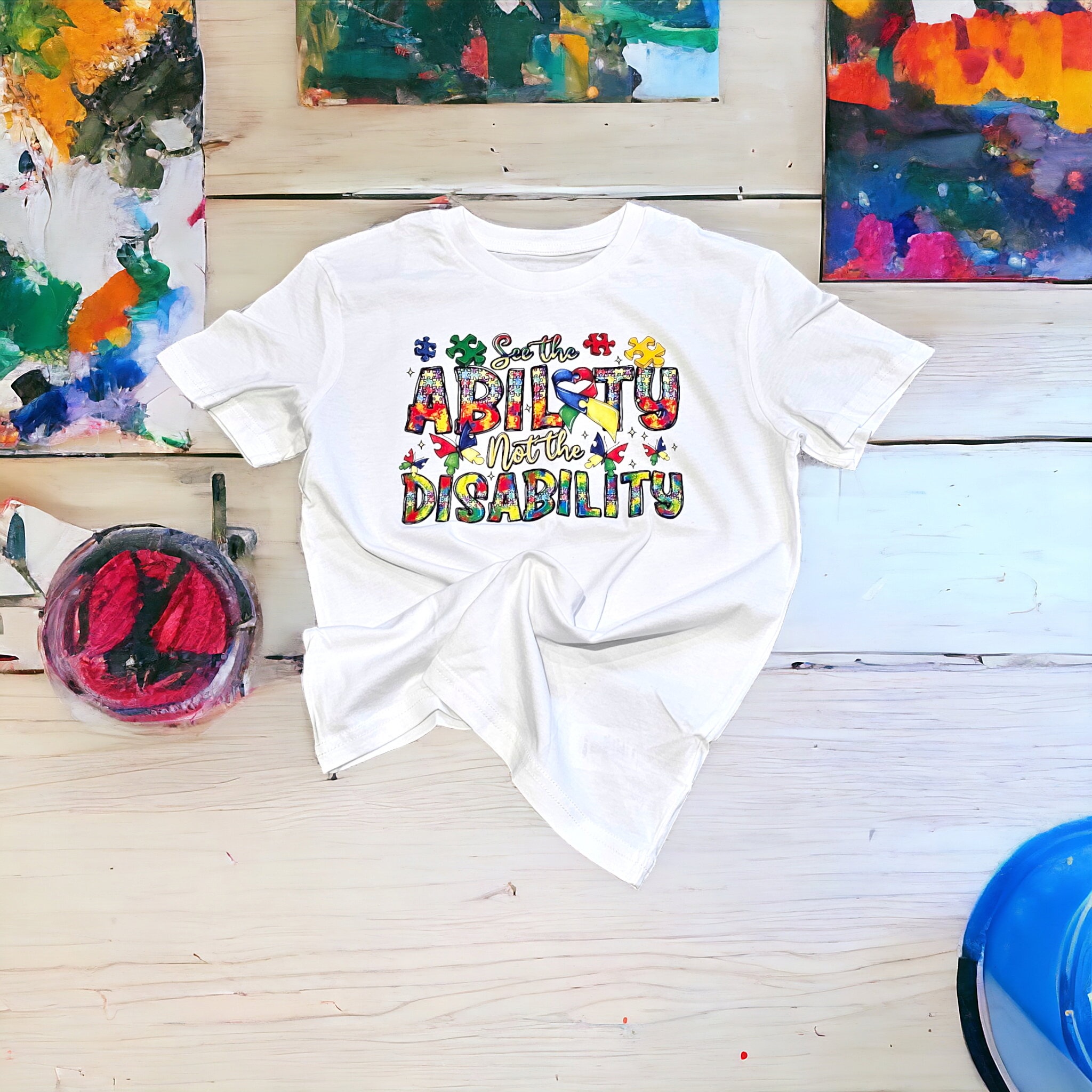 autism awareness t-shirt be kind see us