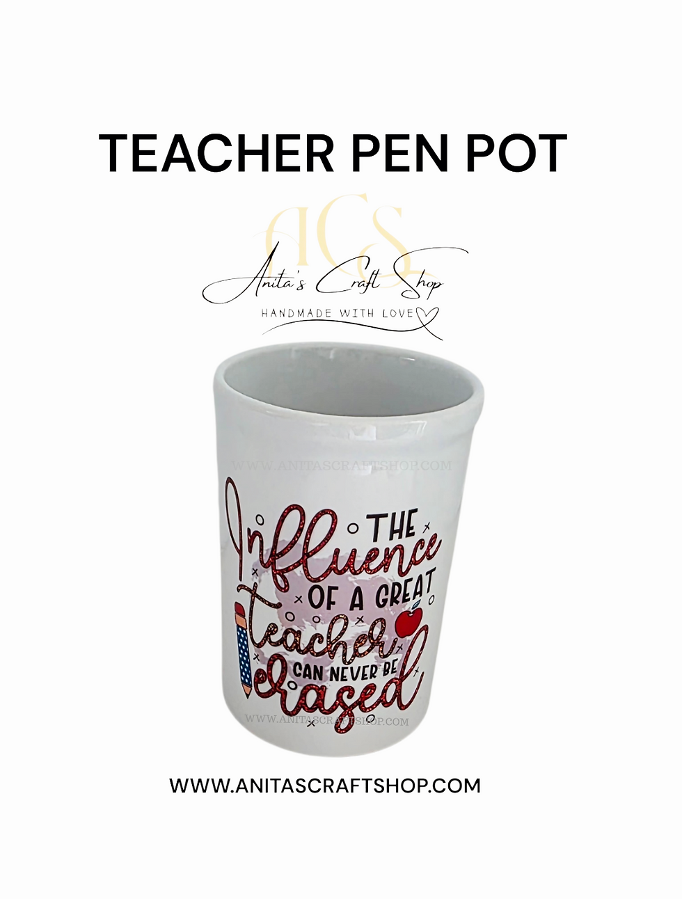 teacher pen pot - teacher gift - personalised teacher gift