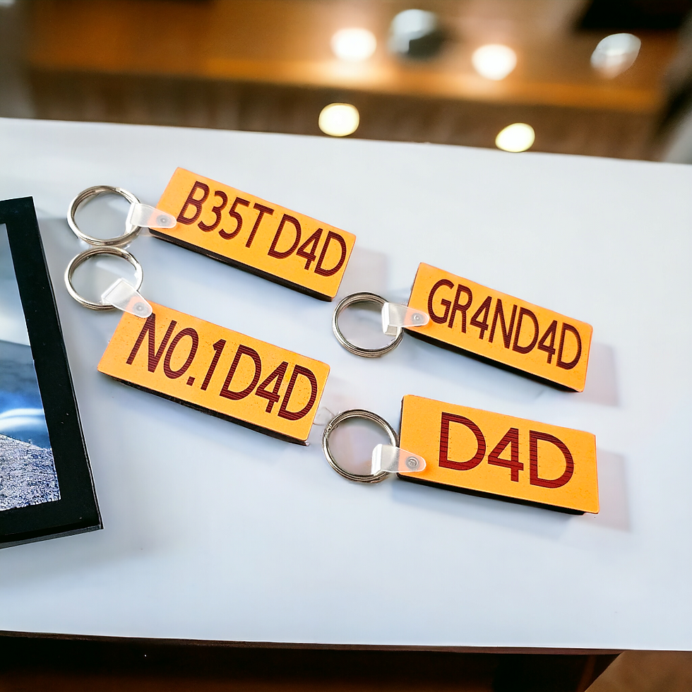 number plate keyring - personalised plate - Anita's Craft Shop