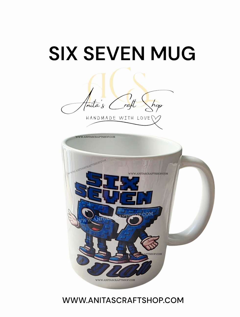SIX SEVEN MUG - personalised mug - 6 7 - personalised gifts - cheshunt