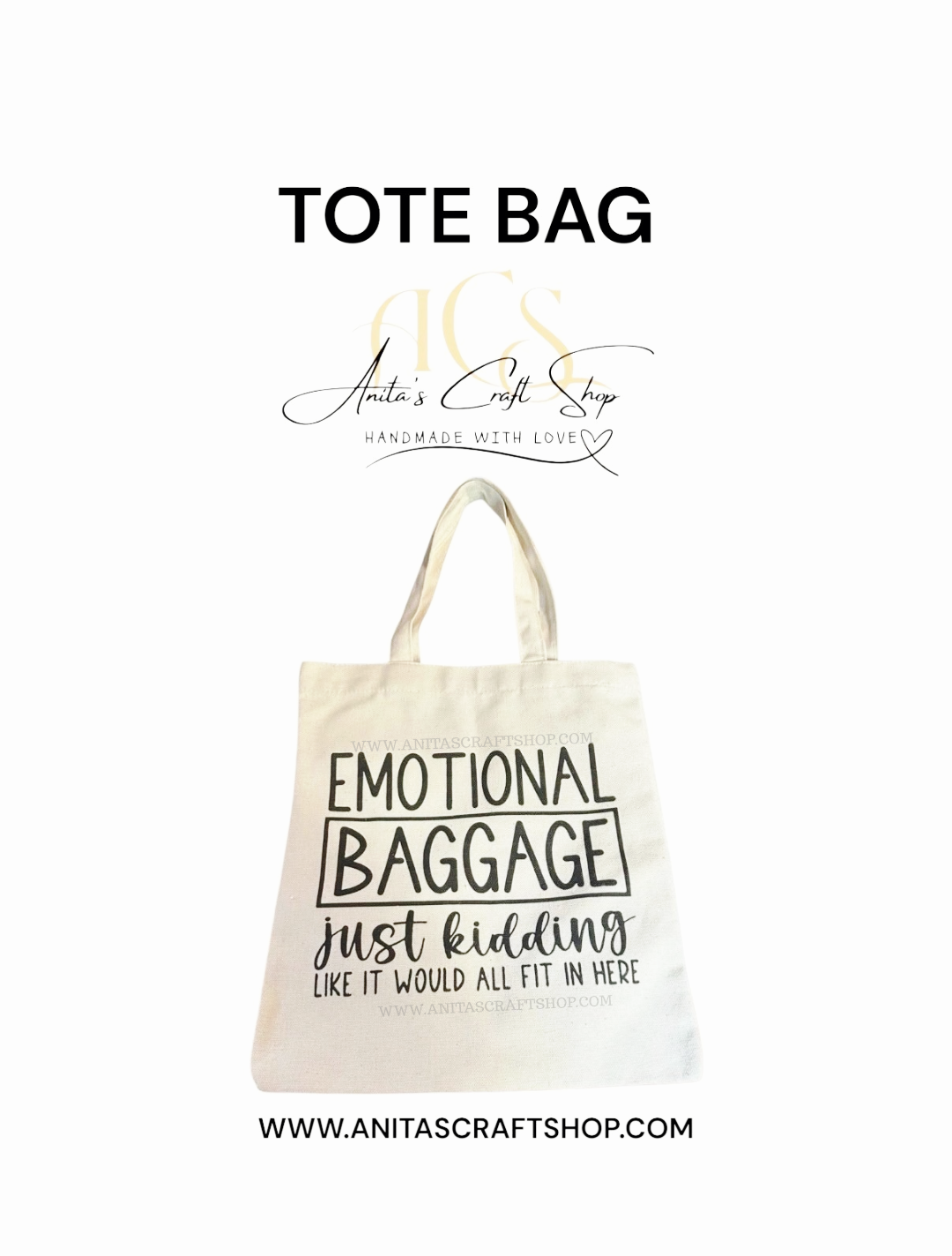 Emotional Baggage Tote Bag - tote bag - personalised tote bag