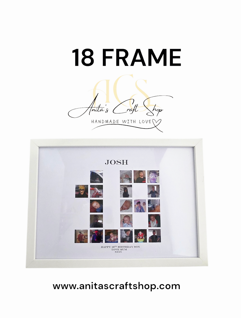 18 Frame - 18th birthday gift idea - party frame - personalised