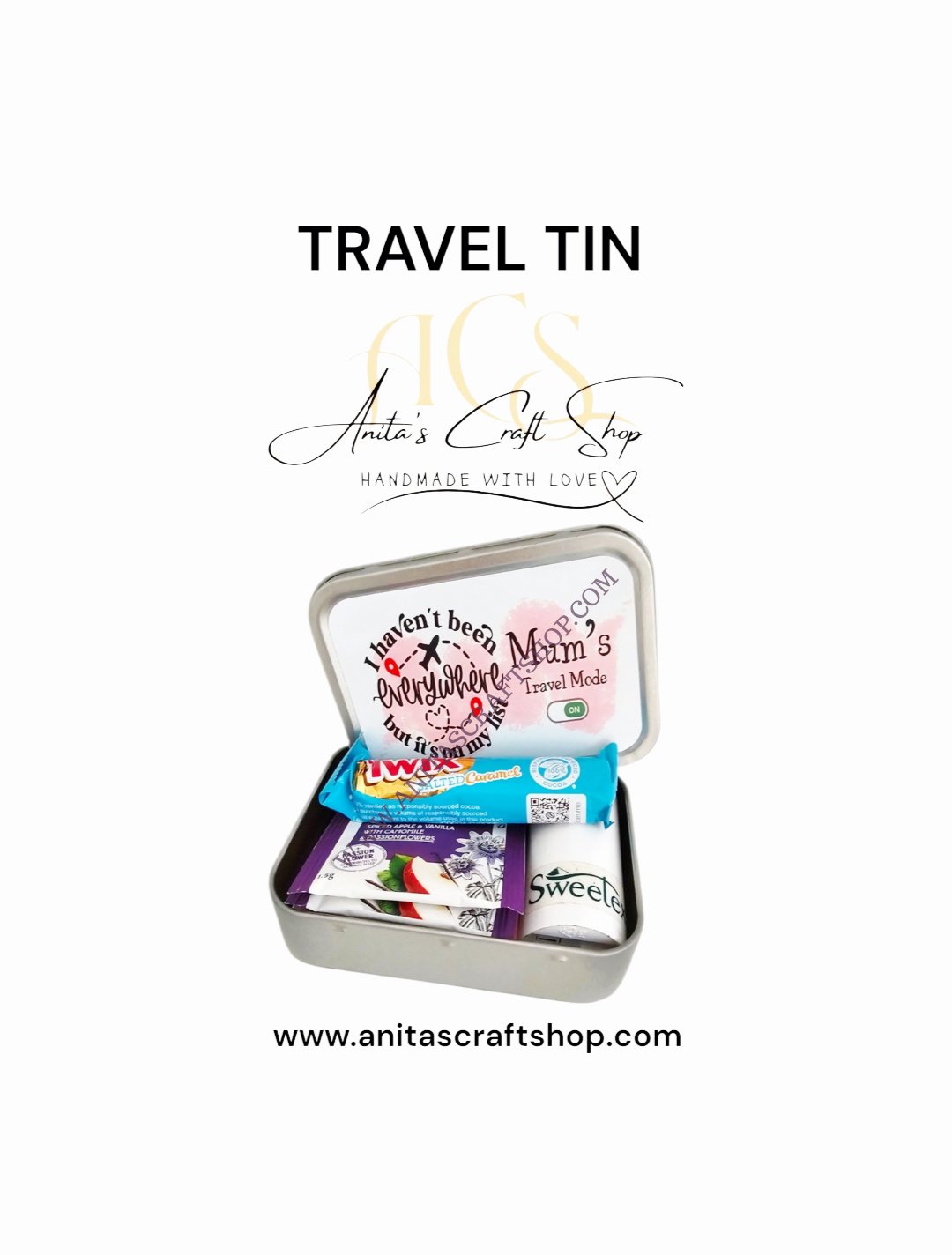 Travel tin - personalised - travel must haves