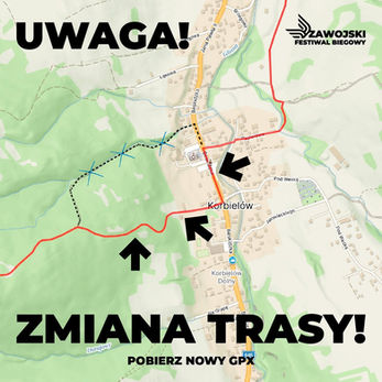 Uwaga! Zmiana trasy