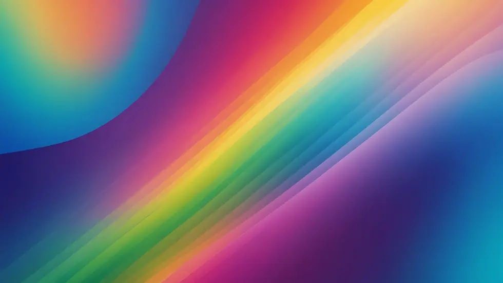 Eye-level view of vibrant abstract color gradient design