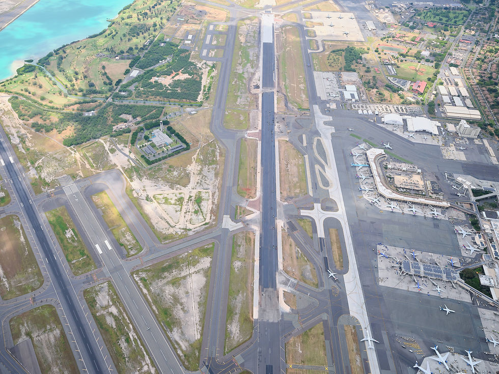 Aerial video of Daniel K. Inouye International Airport (HNL)