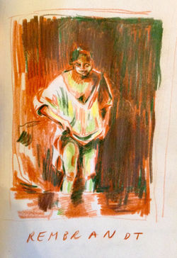 Schets naar Rembrandt