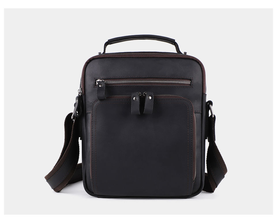 Thumbnail: Back view of Camden Leather Messenger Bag – Premium Edition