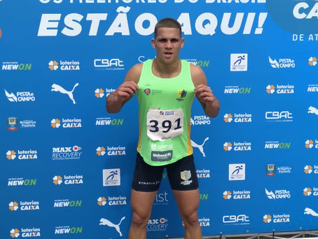 Ijuiense Luan Kaike Moura, da ANR/UNIMED NOROESTE/RS, brilha no Brasileiro de Atletismo em São Paulo