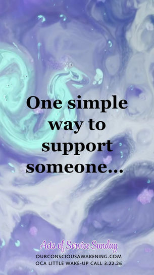 Spread the Word - Acts of Service Sunday