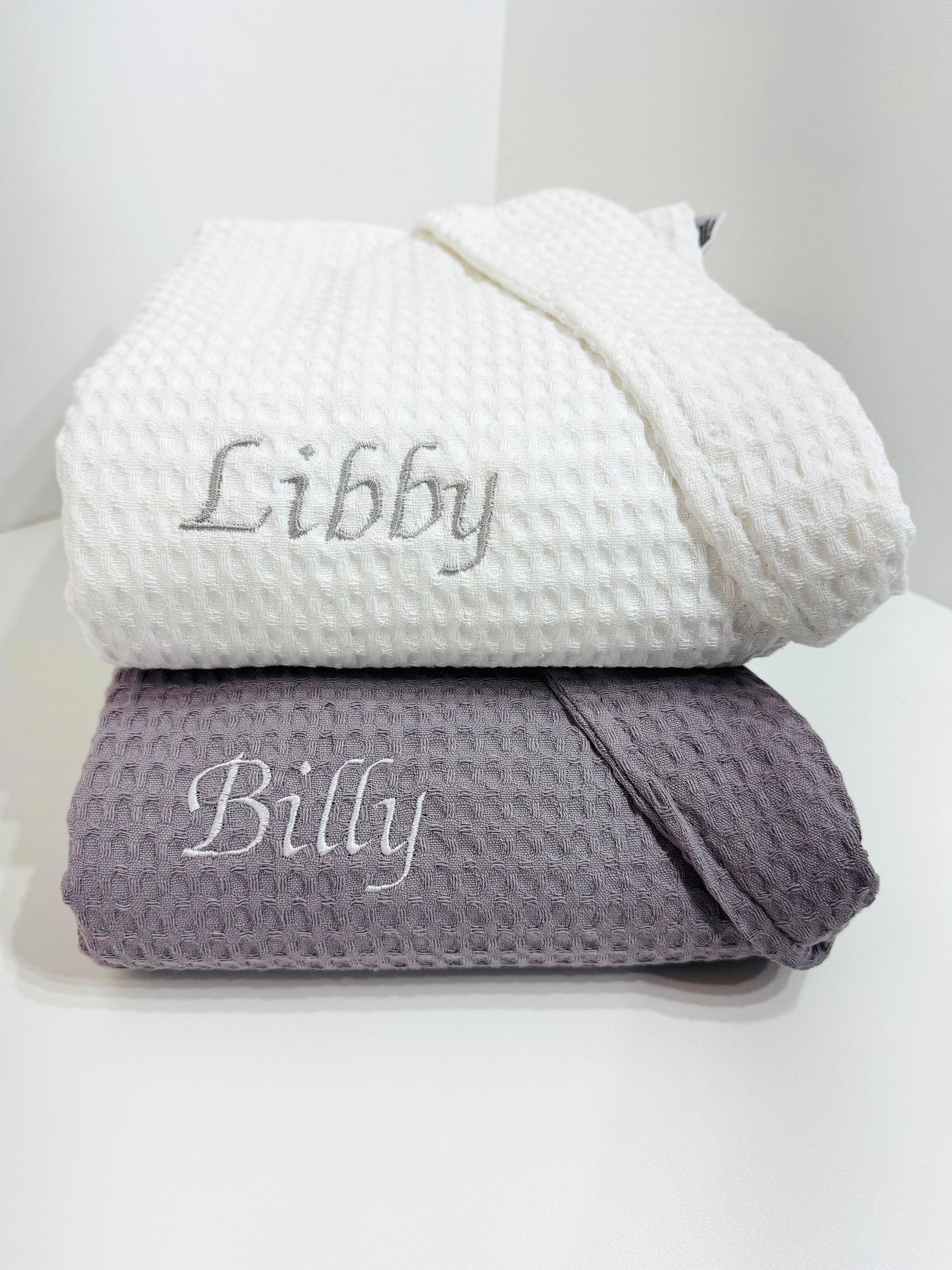 100% Cotton Lightweight Waffle Dressing Gown