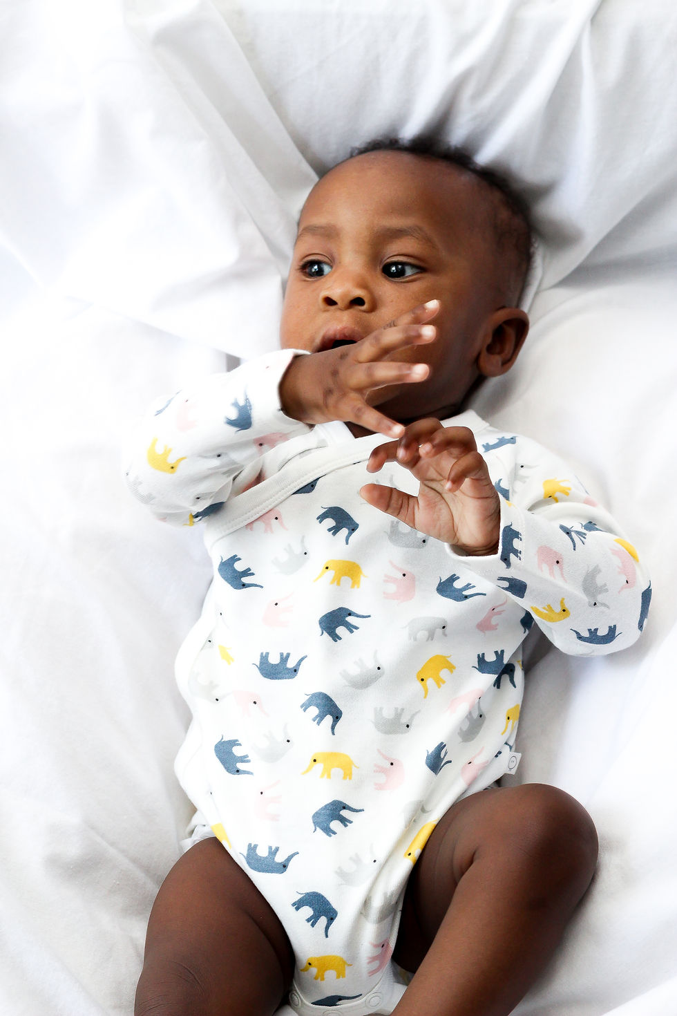 Thumbnail: Little Elephants Kimono Bodysuit