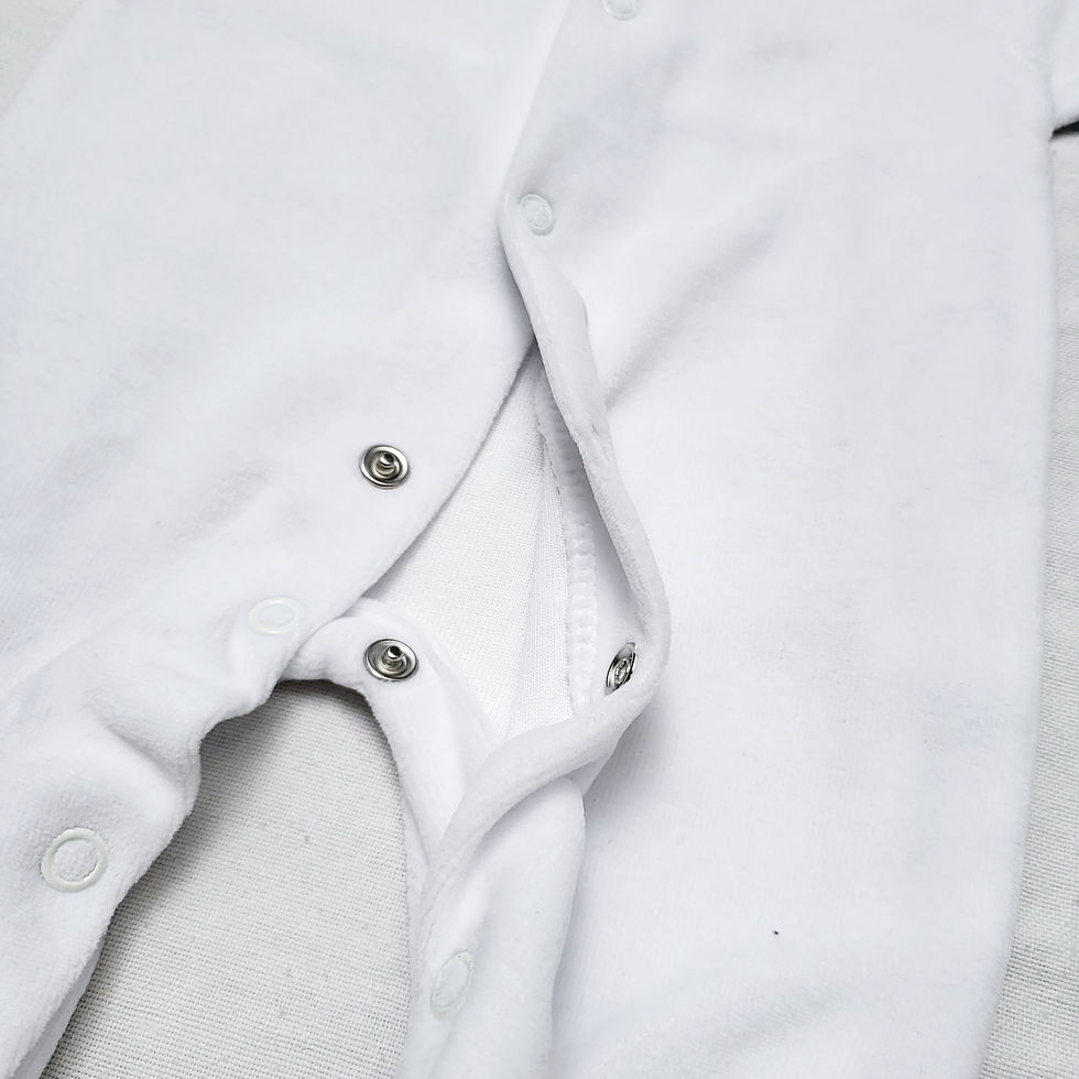 Thumbnail: White Velour Christmas Sleepsuit